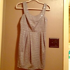 Gray dress with sequins