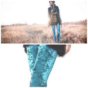 Aqua crush velvety leggings