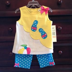 2 piece girls summer outfit size 2T