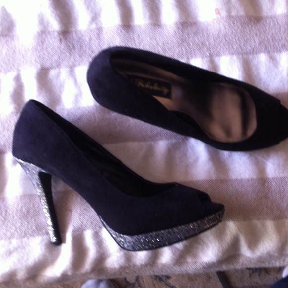Awesome black sparkly heels