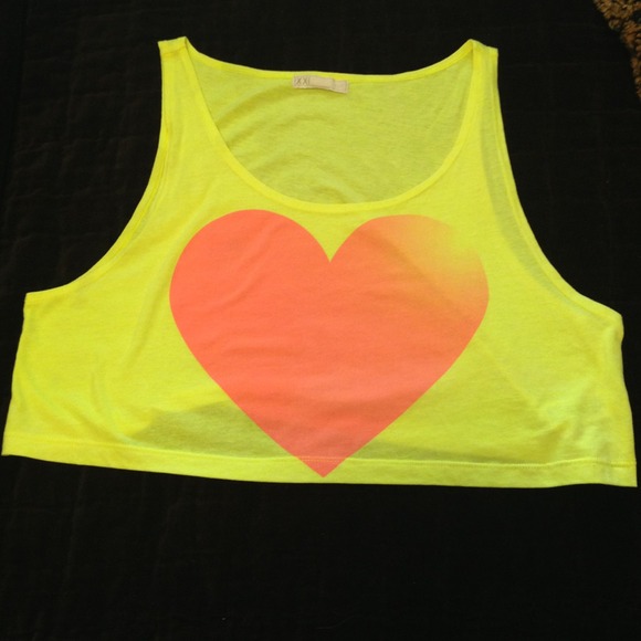 Neon Heart Crop