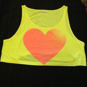 Neon Heart Crop