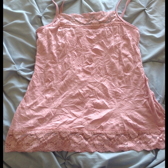 SOLD....Pink Crinkle Tank
