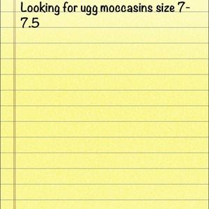 Ugg moccasins please