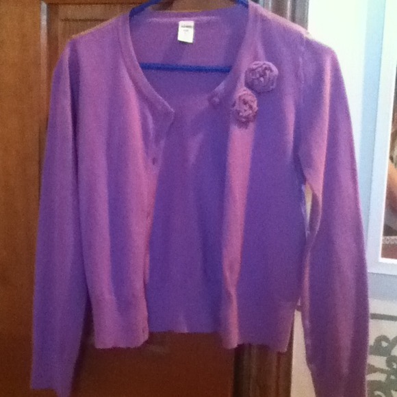 Cute (girls size large) spring purple cardigan.