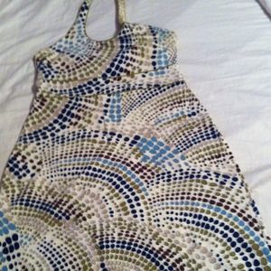 Halter Sun Dress- 95% Organic Cotton/5% Spandex.