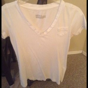 White V-neck