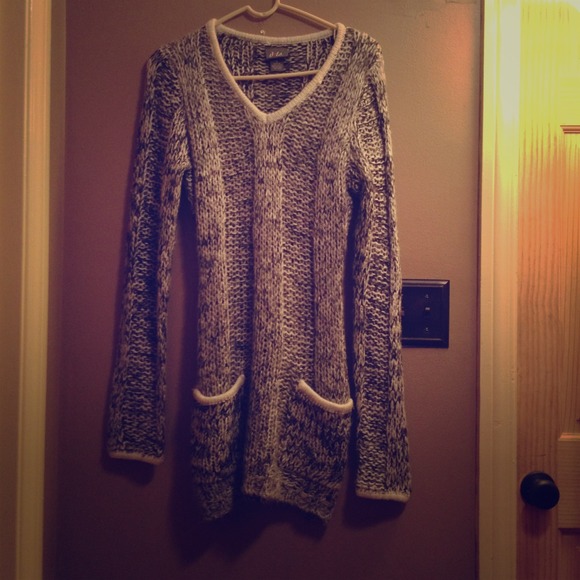 Long knit sweater