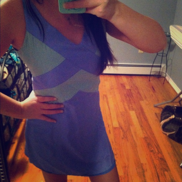 Dresses & Skirts - New silk colorblock chevron sheath fitted dress sm