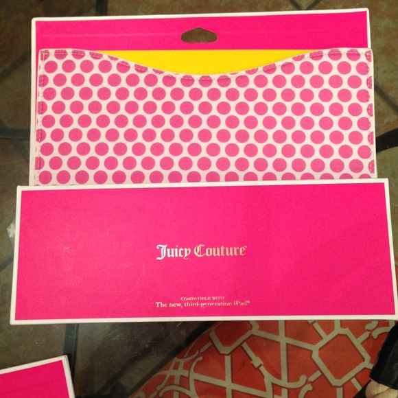 Juicy couture iPad tablet sleeve cover polka dot