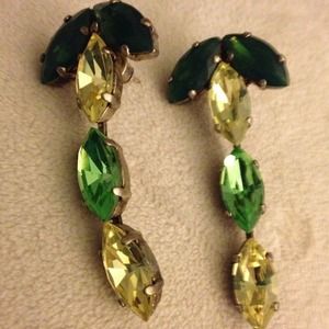 Alenushka777Swarovski green crystal earrings
