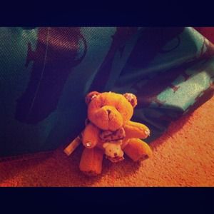 LV teddy bear keychain