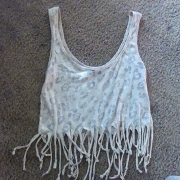 Baugh cheetah print crop top