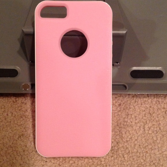 iPhone 5 pink & white case