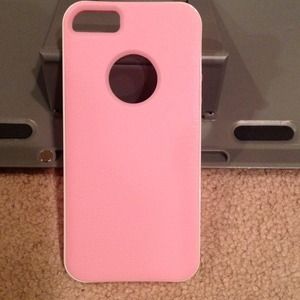 iPhone 5 pink & white case