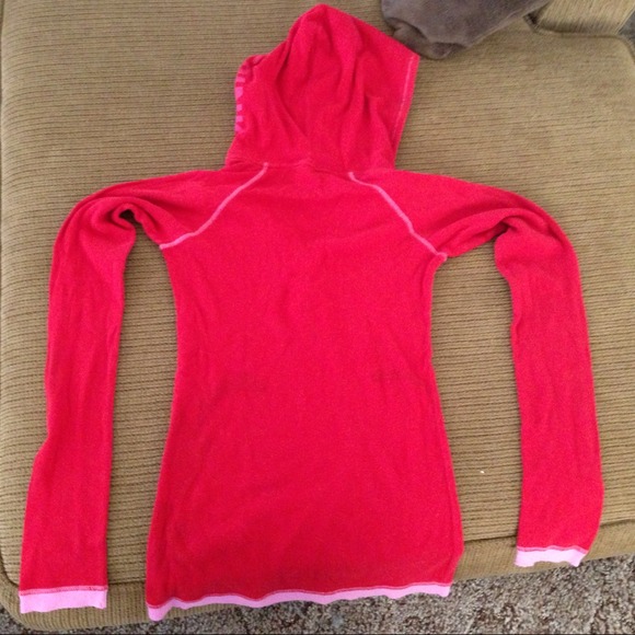 💋VS💋 Red & Pink, long sleeve, hooded, button up - Picture 2 of 3