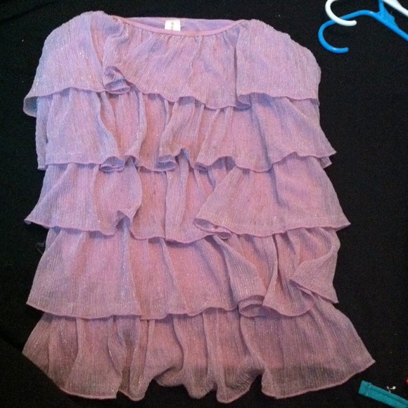 Light pink ruffle shirt