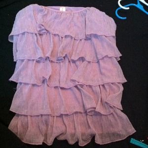 Light pink ruffle shirt