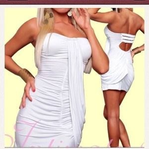 💢PRICE SLASH💢Teal strapless backless drape dress