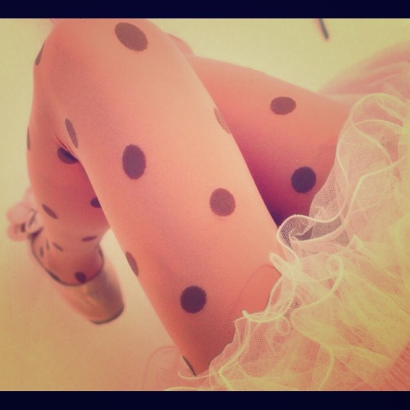 Large sugar polka dots pantyhose