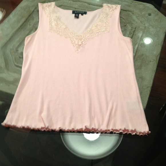 Lauren by Ralph Lauren Blush Pink Size M Cami Top - Picture 1 of 3