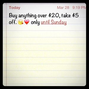 But something over twenty and take $5 off