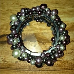 Pearled Bracelet in multi shades of earth tones