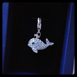 Authentic Brand New Aqua Crystal Whale Charm