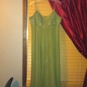 REDUCED!!!Sage green formal dress beaded bust