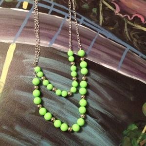 Neon Green/Lime Green Necklace & Earrings💚