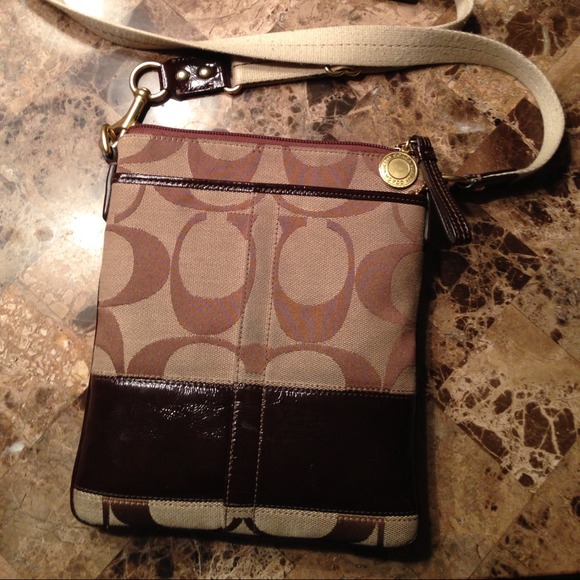 SOLD!!!. Authentic Coach signature cross body