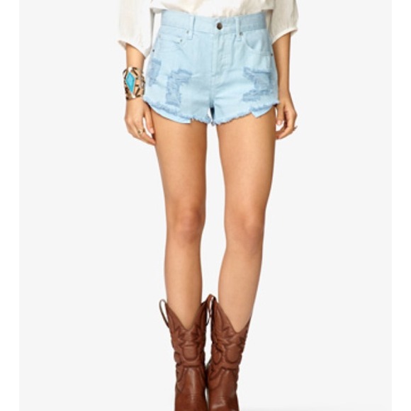 Destroyed denim shorts. NO TRADES!!!