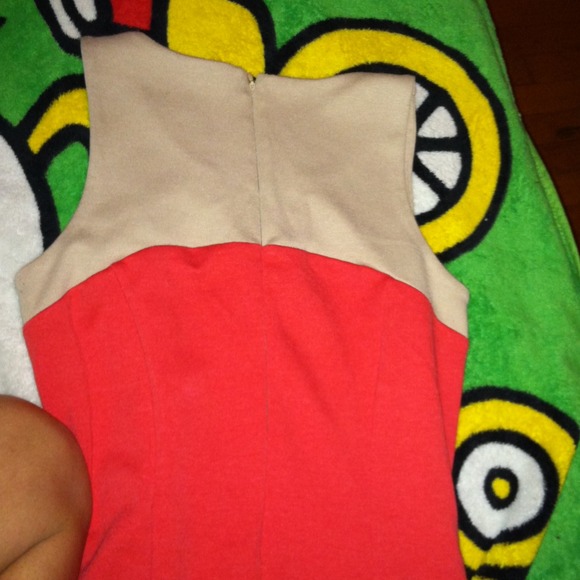 Pink and tan mini dress - Picture 3 of 3