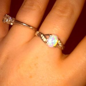 Fire opal ring