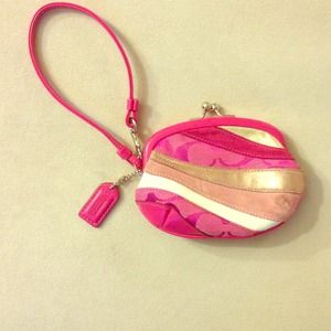 Coach money holder wristlet.