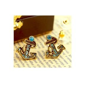 Anchor earring studs (reserved)