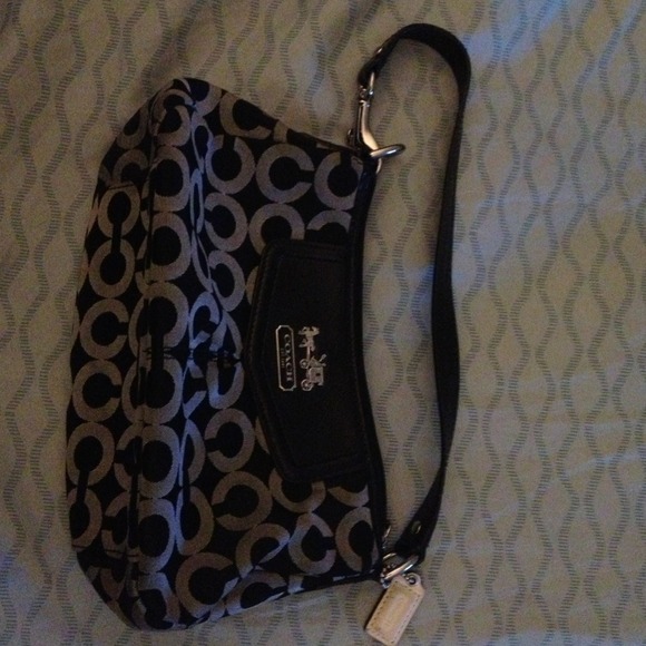 **TRADED**Small Madison Op Art Coach handbag