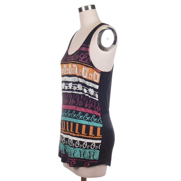 Letter print tank top. - Picture 2 of 3