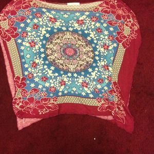 SOLD****Floral winged top