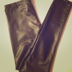 Black Pleather Leggings