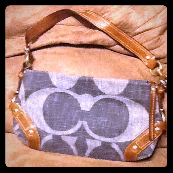 Coach bag, blue denim, small shoulder bag*REDUCED*