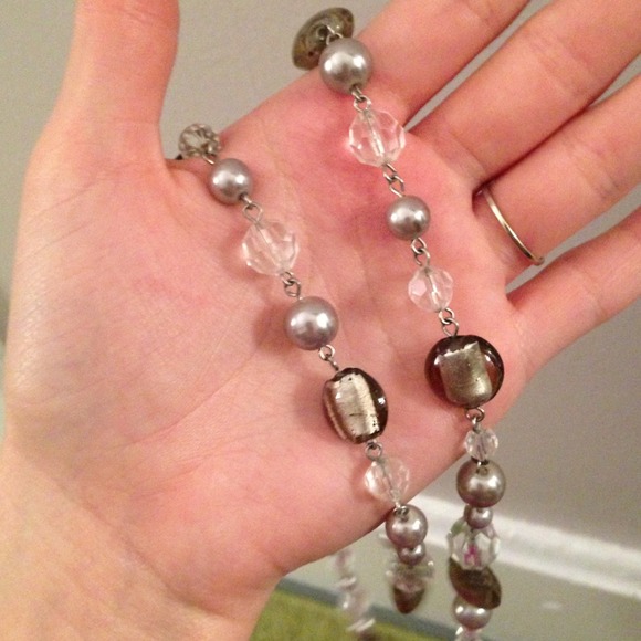 Statement silver toned necklace - Picture 2 of 2