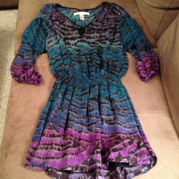 ***SOLD***DvF blue/purple/black print