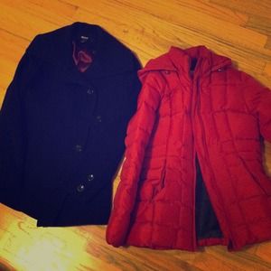 Bundle reserved. Red jacket and black coat.