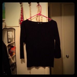 Black boatneck sweater - Sz S