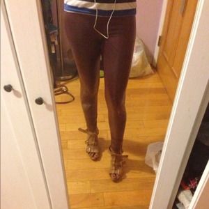 Decree Brand burgundy pleather leggings