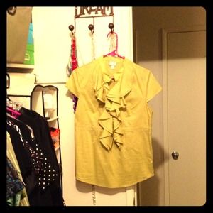 Cap sleeve ruffle blouse - Sz M