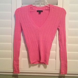 Pink cable knit sweater