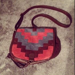 Brown Aztec Satchel Purse