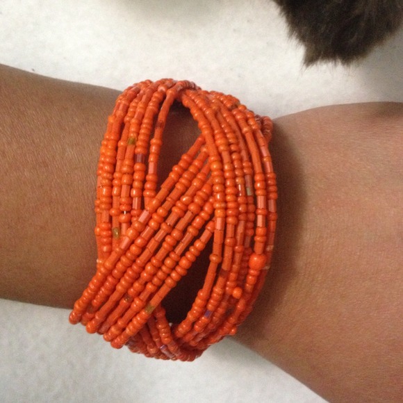 Cuff beads bangle bracelet